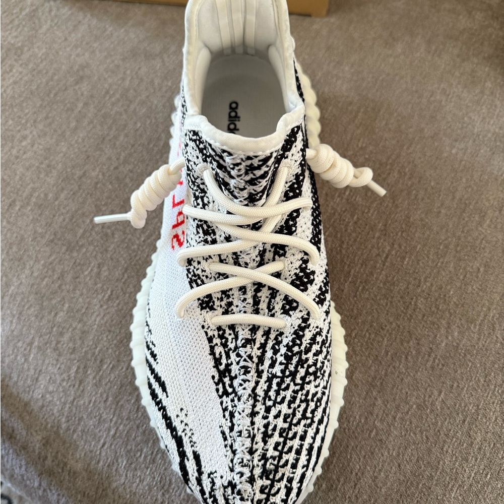 Yeezy Black and White Zebra Sneakers